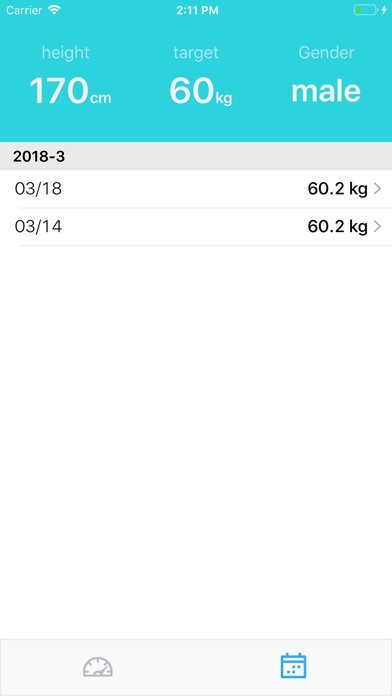 Slimrecord-weight assistant screenshot 2