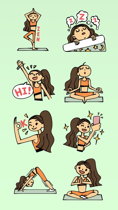 Happy Yoga Girl Stickers screenshot 4