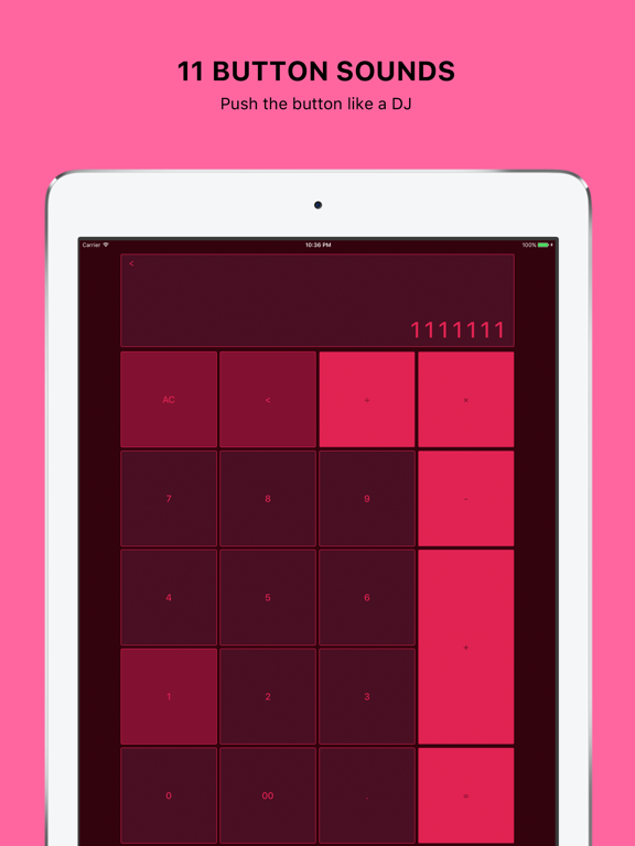 Screenshot #5 pour Luminous Calculator - 11 Colors and Button Sounds