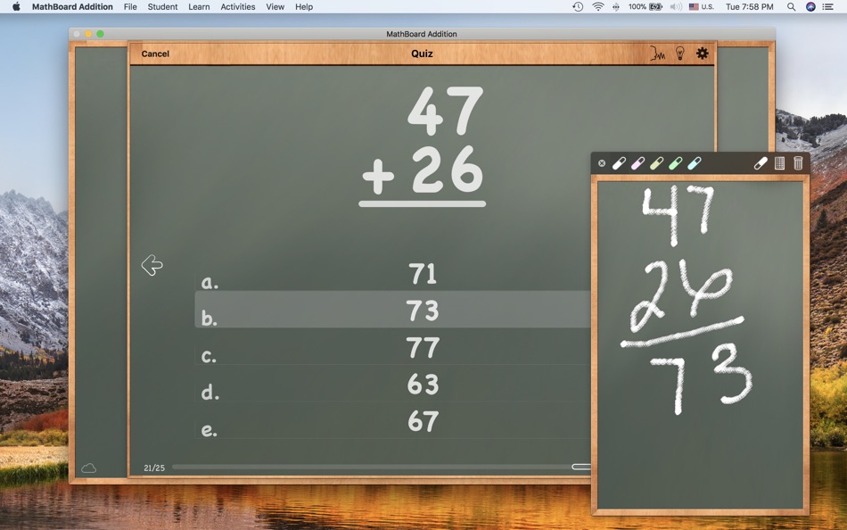 #2. MathBoard Addition (macOS) Av: PalaSoftware Inc.