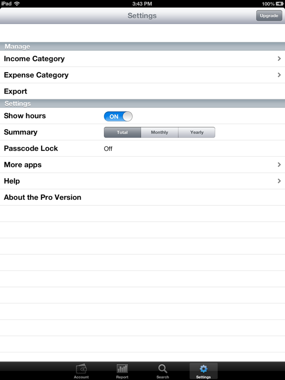 iSpending HD iPad screenshot