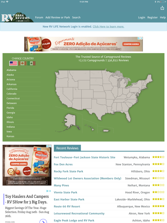 RV Park and Campground Reviews