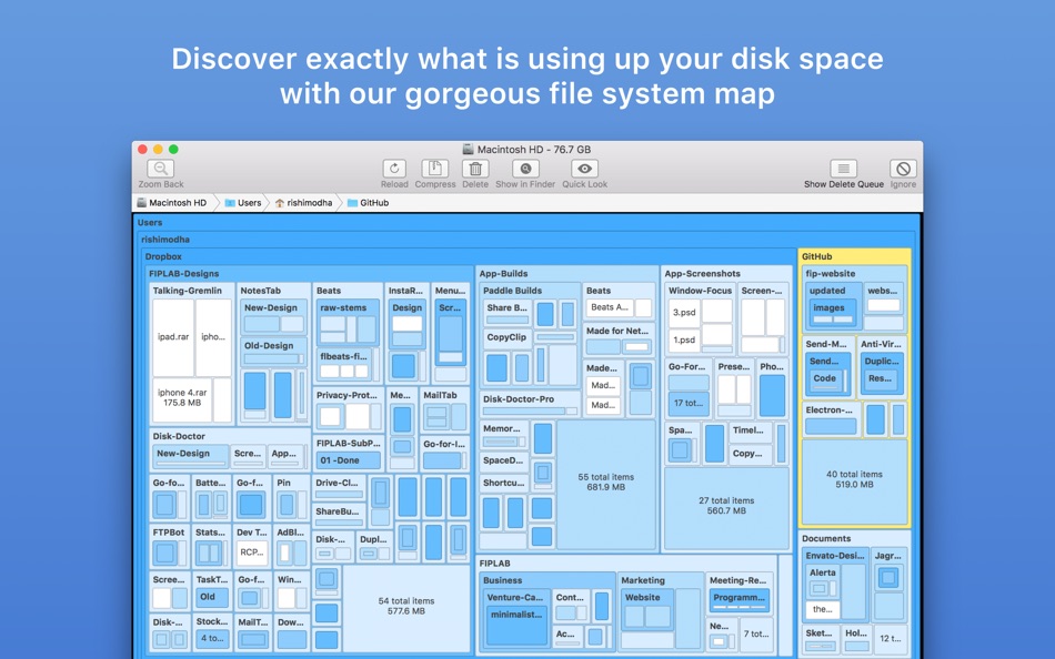 Disk Map: Visualize Disk Usage - 2.7 - (macOS)
