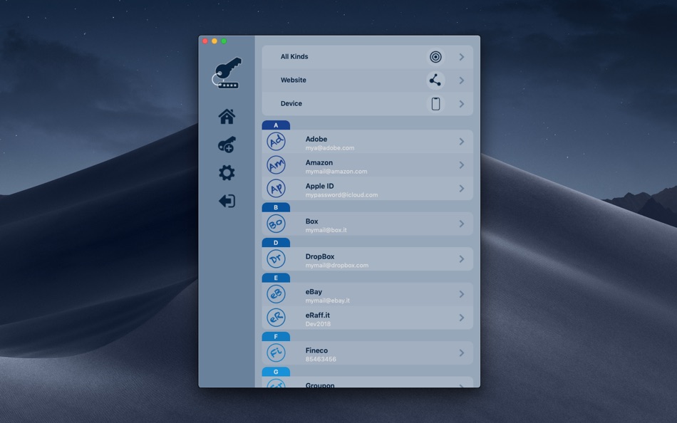 #1. My Password - Manager (macOS) 由: Raffaele Di Marzo