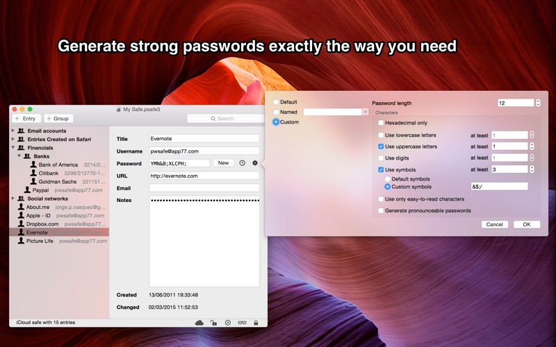 pwsafe - password safe iphone screenshot 4