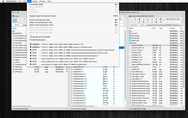 SimpleClient for FTP SFTP Screenshot