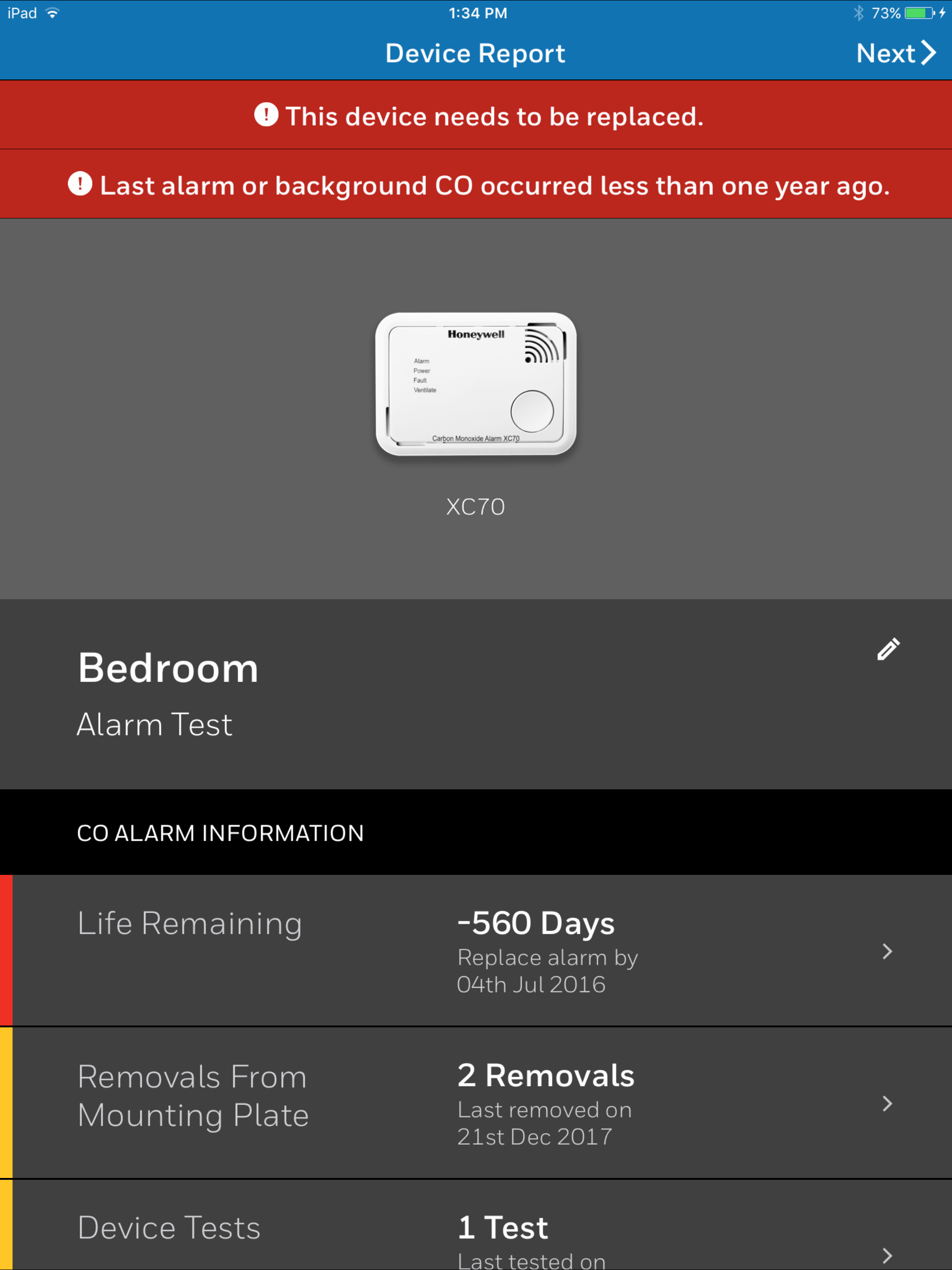 X-Series Alarm Scan