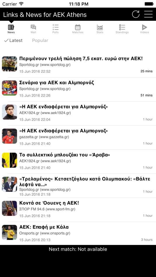 Links & News for AEK Athens - 8.0 - (iOS)