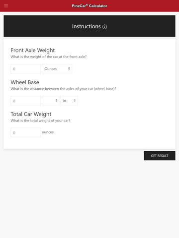 PineCar Calculator - náhled