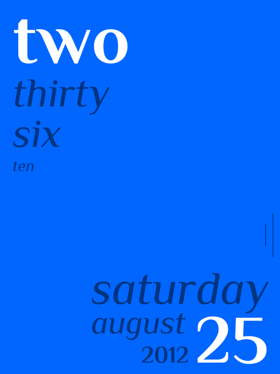 Tock - Text Clock iPad screenshot 1 - Utilities app