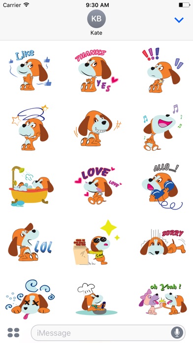 Puppy love emoji stickers screenshot 2