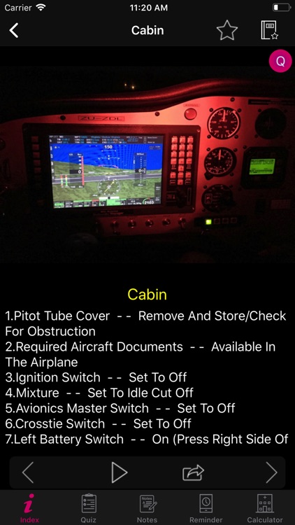 Cessna Columbia 350 Checklist