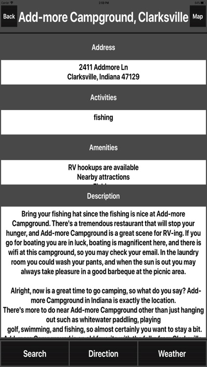 Indiana Camping Spots