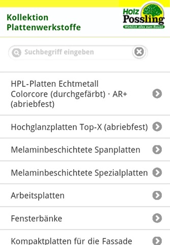 Kollektion Plattenwerkstoffe screenshot 2