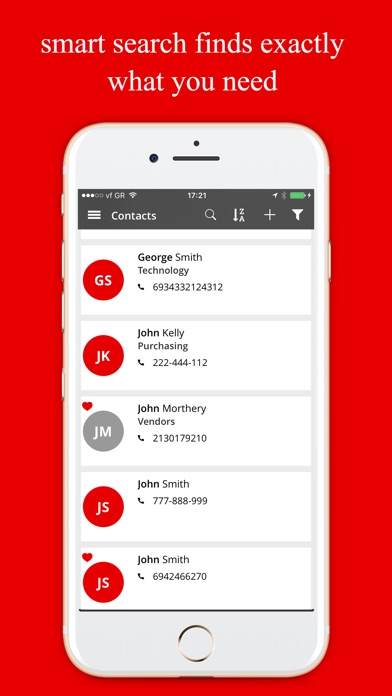 Vodafone Contacts List screenshot 3