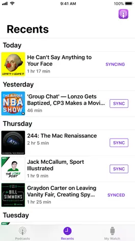 Game screenshot Pod2Watch-Watch Podcast Player apk