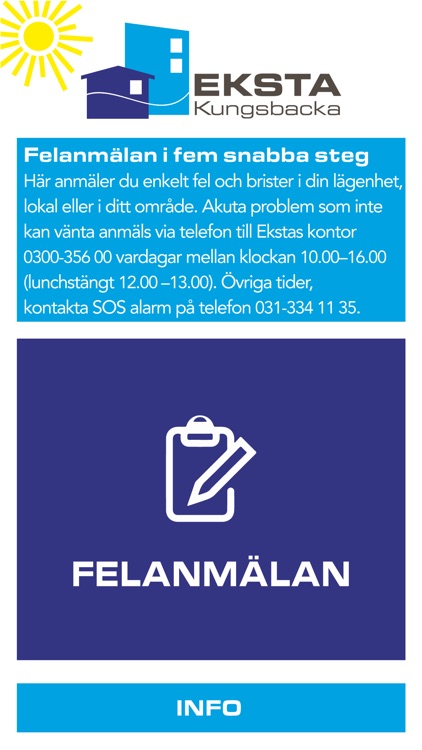 Eksta felanmälan