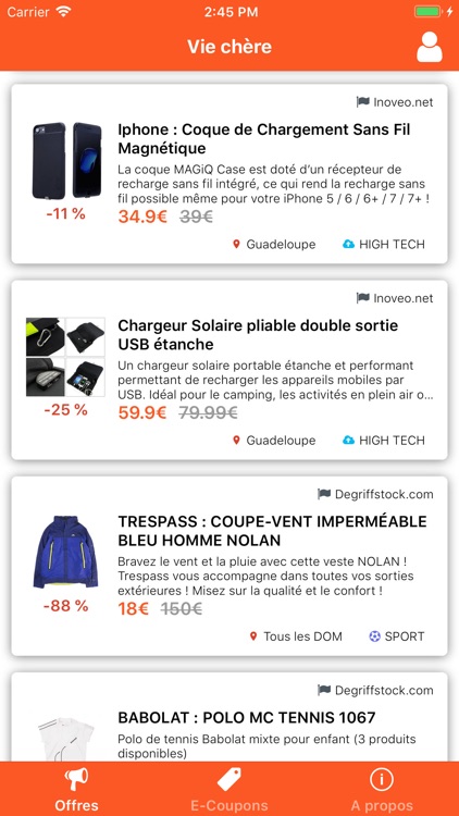 Vie Chère : Promos 100% DOM screenshot-6