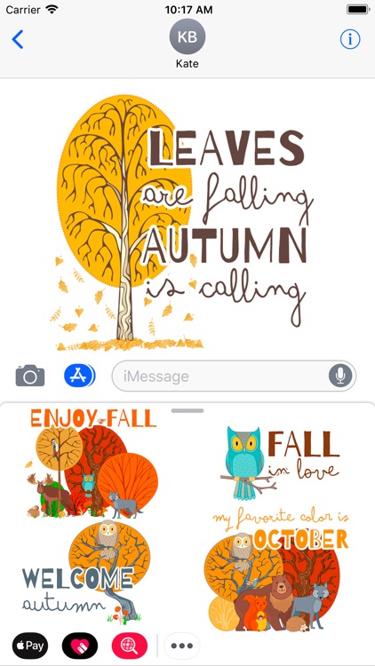 Hello Autumn Fall Time Sticker