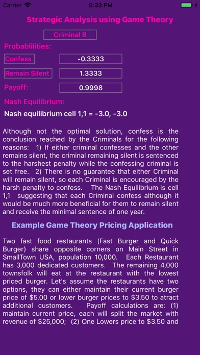 Game Theory Strategic Analysis screenshot 4