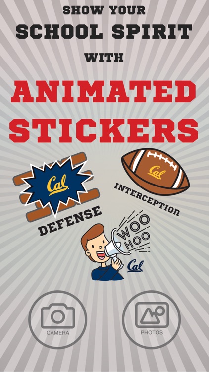 California Golden Bears Animated Selfie Stickers