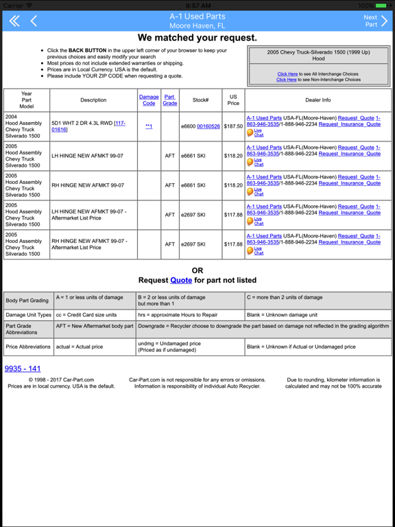 Screenshot #6 pour A-1 Used Parts - Moore Haven, FL