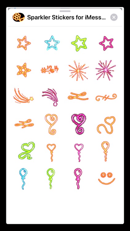 Sparkler Stickers for iMessage screenshot-4