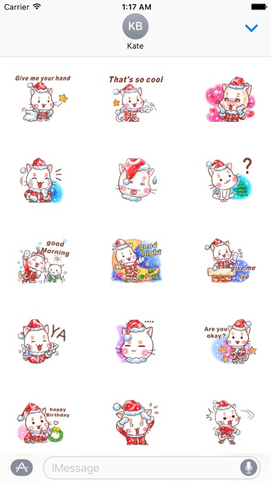 Cat Love Christmas Sticker screenshot 2