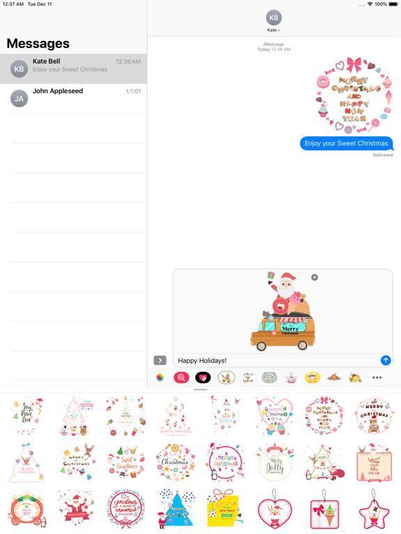 Screenshot #5 pour Sweet Happy Christmas Stickers