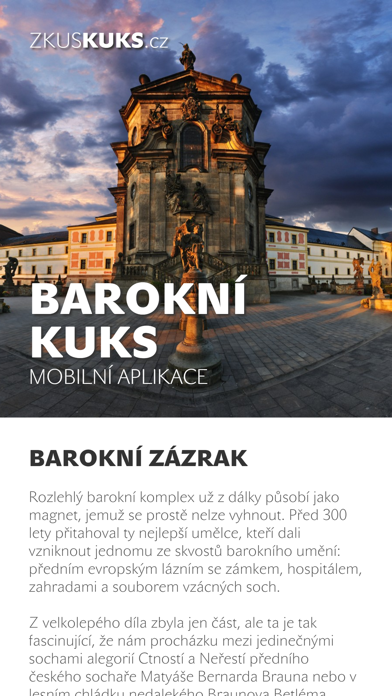Screenshot 1 of Barokní Kuks App