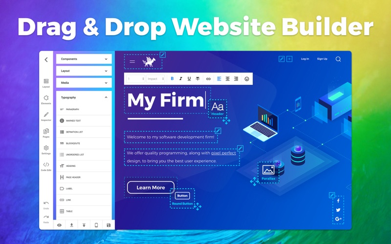 UWeb.io Website Builder screenshot 2