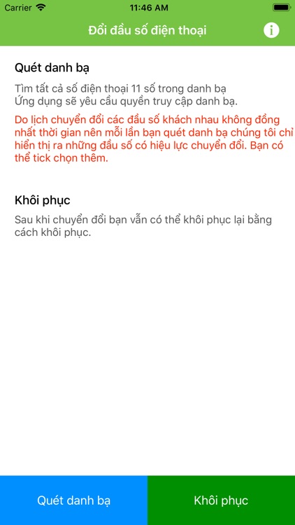 Chuyển đổi danh bạ-đầu số mới