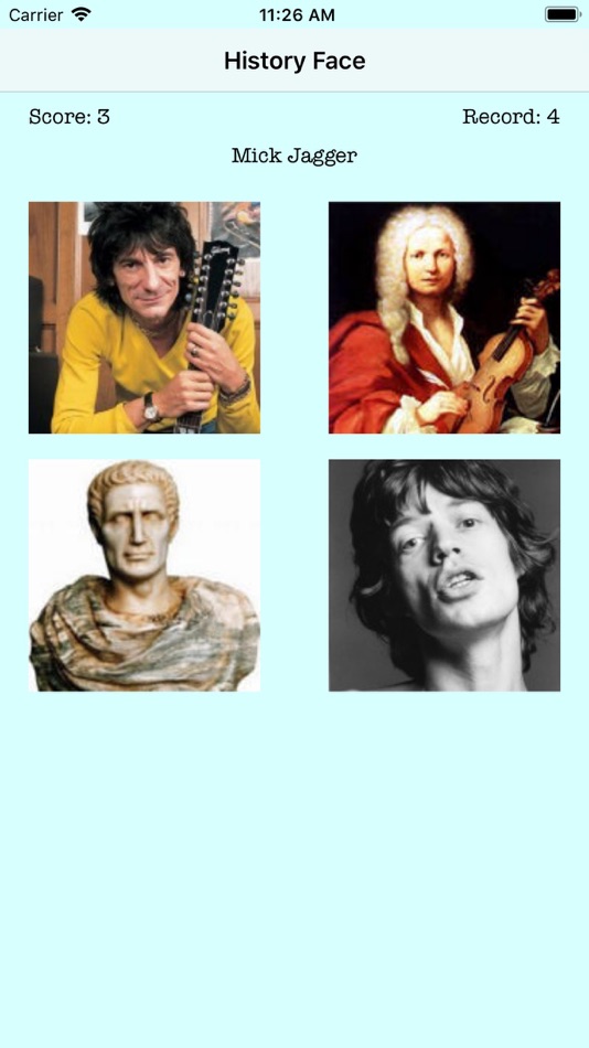 #1. Quiz Face (iOS) Podle: Andrea Cardito - ©Andrea314