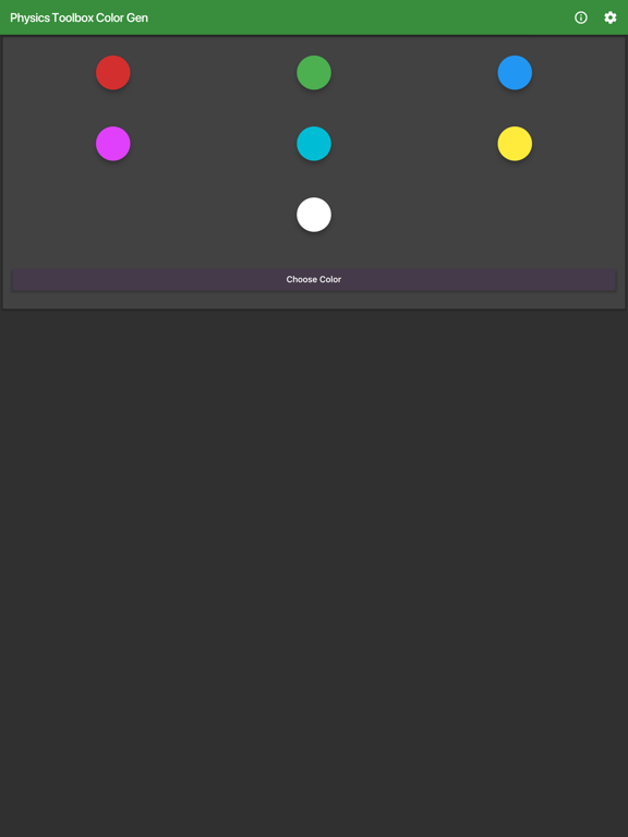 Screenshot #4 pour Physics Toolbox Color Gen