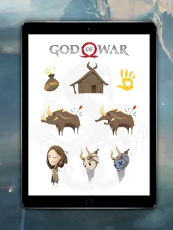 God of War Stickers iPad image 3