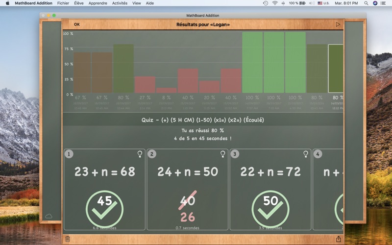 Screenshot #3 pour MathBoard Addition