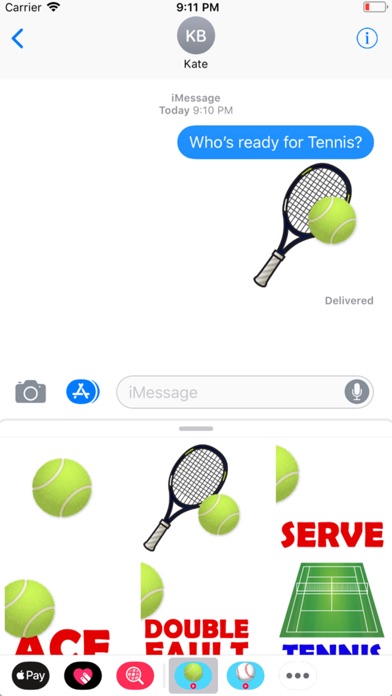 Animated Tennis Stickers Screenshot 1