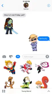 marvel stickers: young marvel iphone screenshot 2