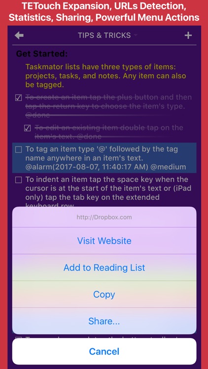 Taskmator - TaskPaper Client, Plain Text Todo List screenshot-4