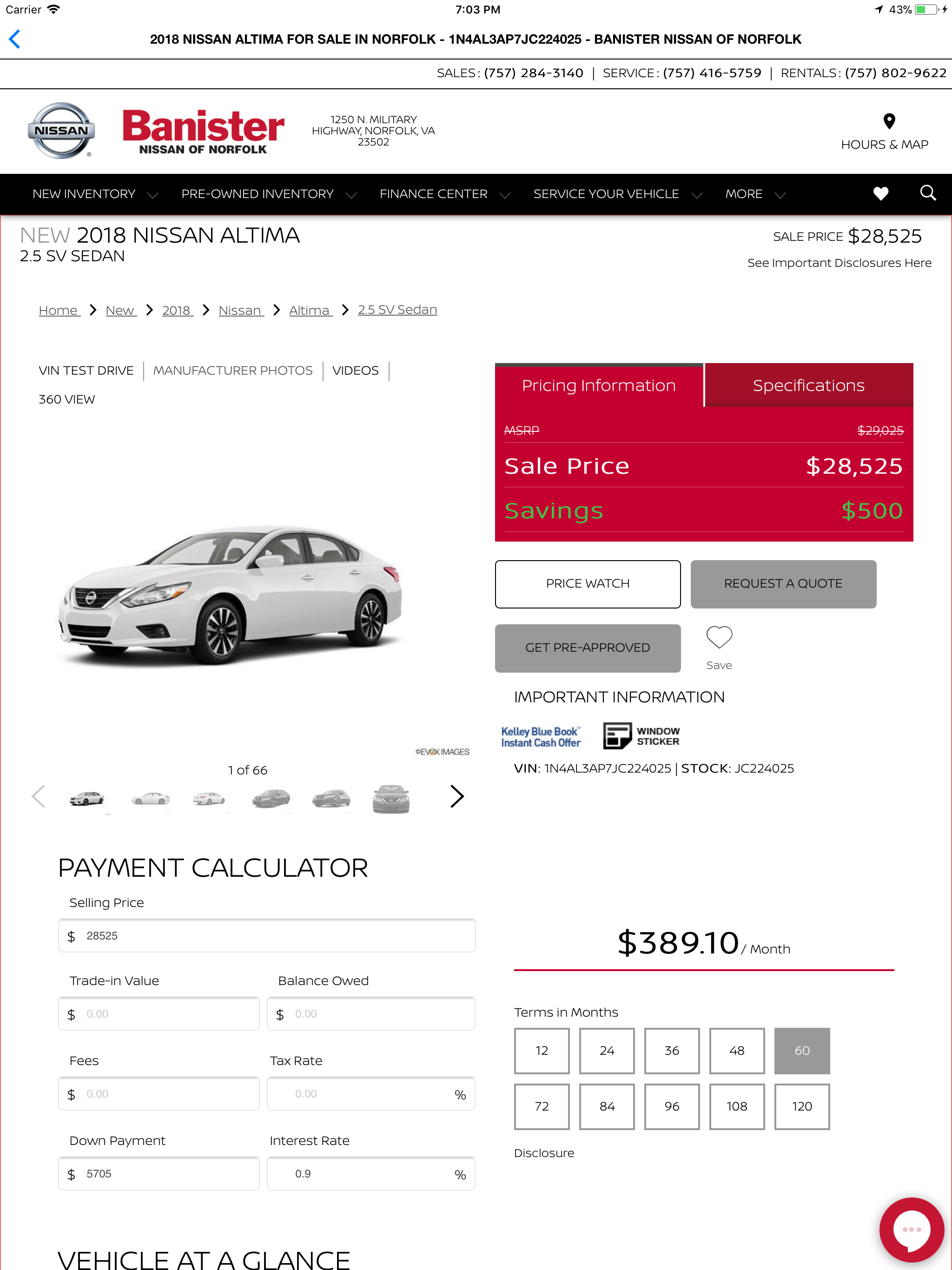 Banister Nissan of Norfolk screenshot 9