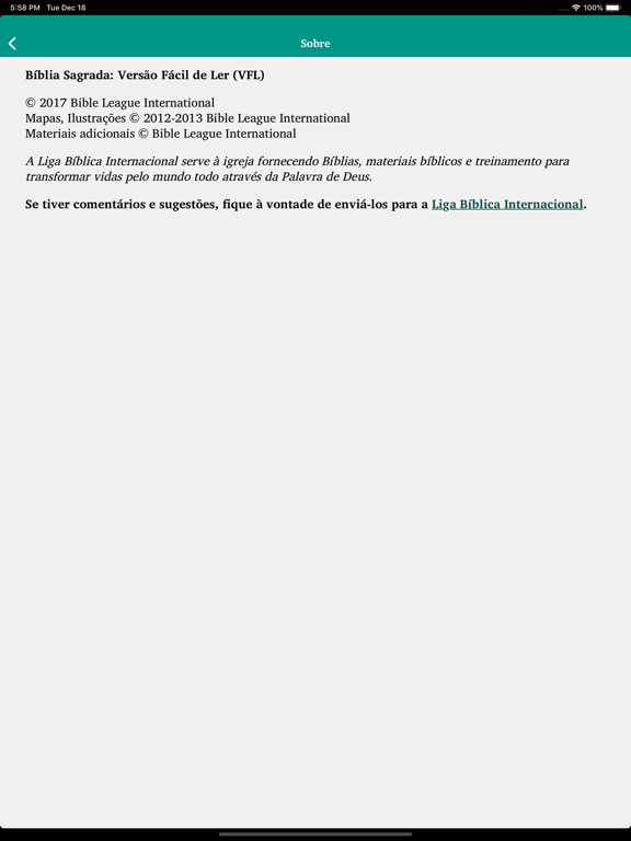 Bíblia VFL iPad screenshot 6 - Book app