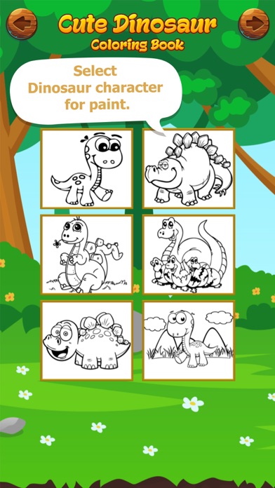 Cute Dinosaur Coloring Book screenshot 3