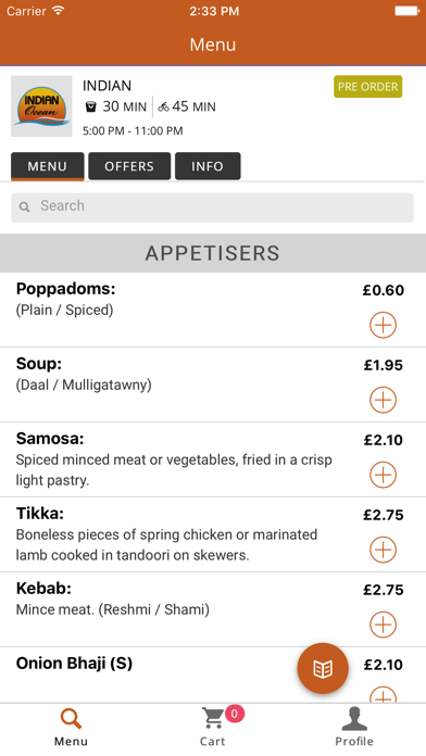How to cancel & delete Indian Ocean Restaurant from iphone & ipad 1