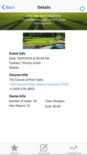 Go Golf - Game Management