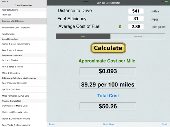 Screenshot #5 pour Automobile Trip Calculators