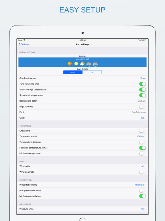 widget weather lite iPad screenshot 5 - Weather app