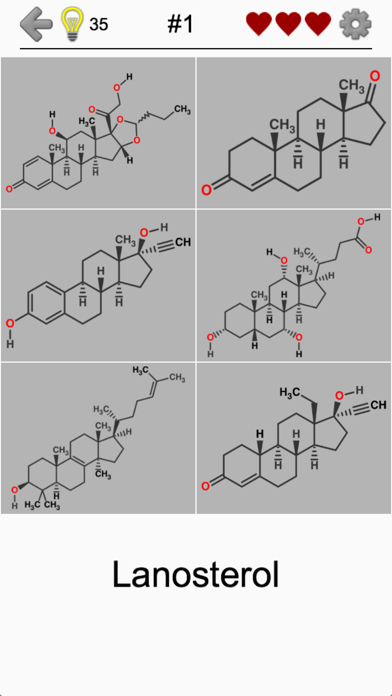 Steroids - Chemical Formulas Screenshot