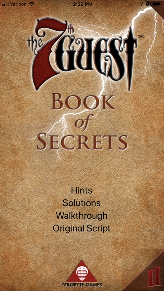 #1. Book of Secrets (iOS) 由: Trilobyte Games, LLC.