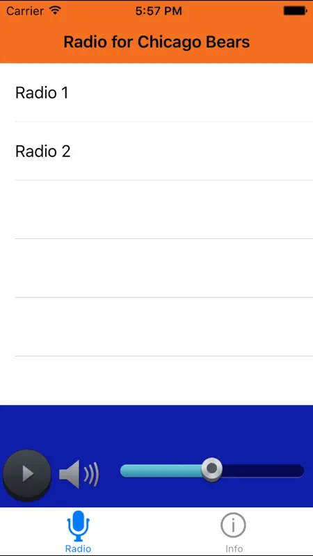 Radio for Chicago Bears screenshot 2 of 2