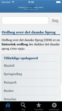 Game screenshot Ordbog over det danske Sprog mod apk